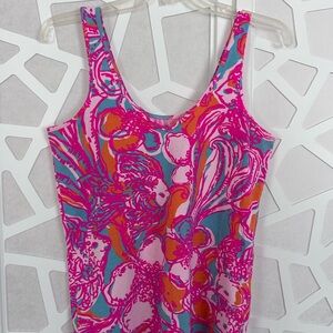 Lilly Pulitzer Vibrant Pink and Blue Tank top